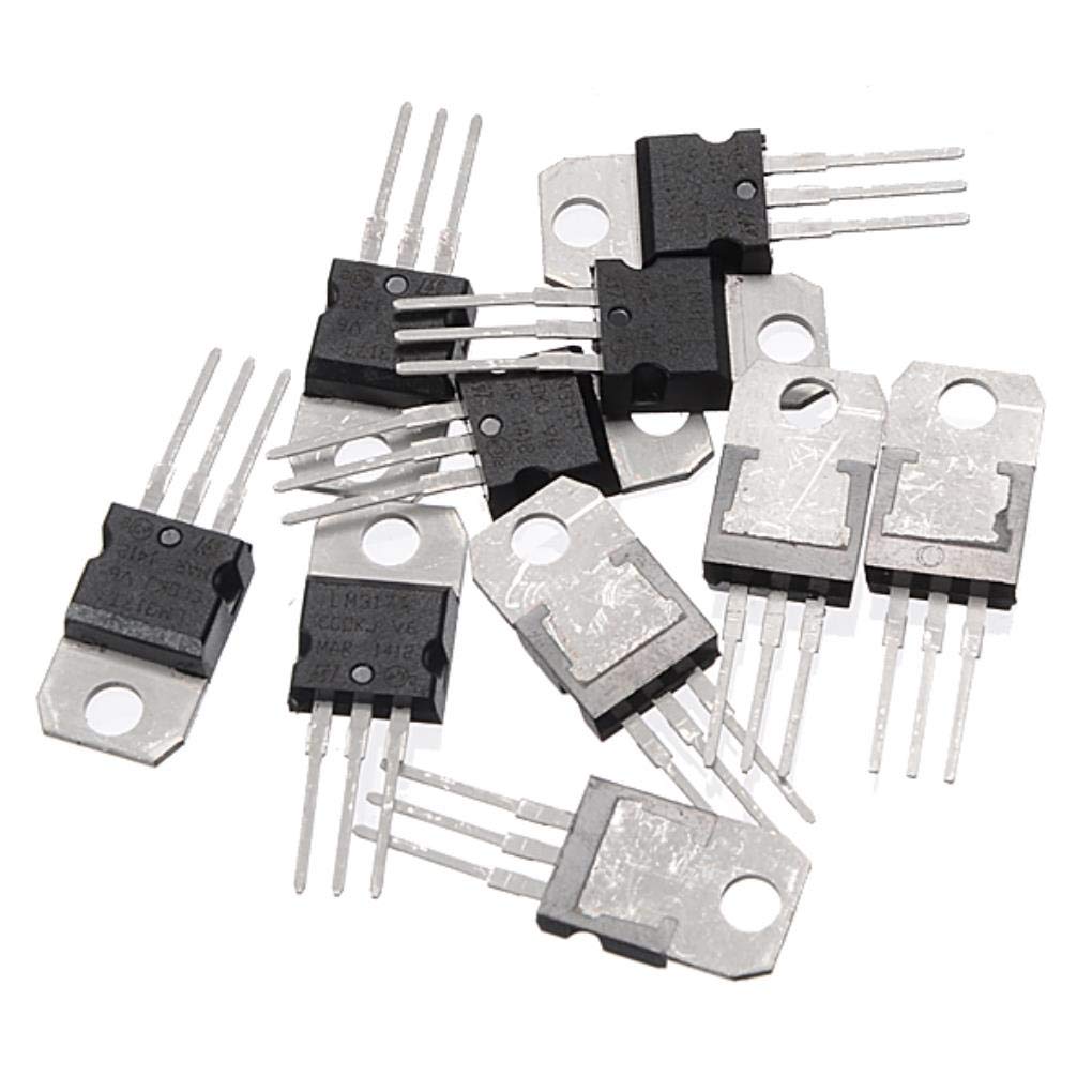 10 pcs LM317T Adjustable LDO Voltage Regulator 1.2-37V, 1.5A, TO-220#1696
