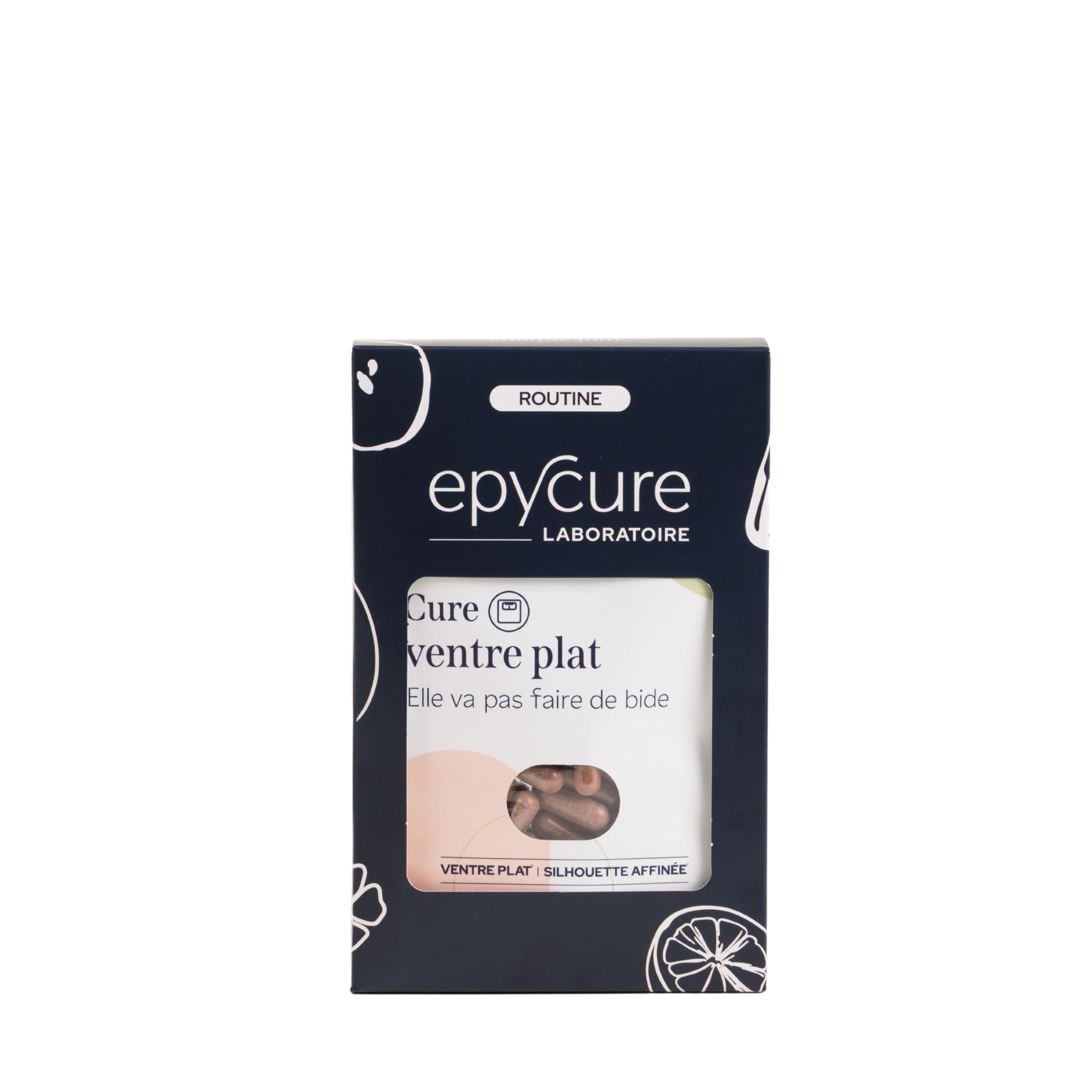 EPYCURE - Cure Ventre Plat - Réduction des Graisses Abdominales, Ballonnements, Silhouette Affinée - 100% Naturel - Pépins de raisin, Piment Cayenne, Probiotiques - Vegan Made in France (Coffret de 3)