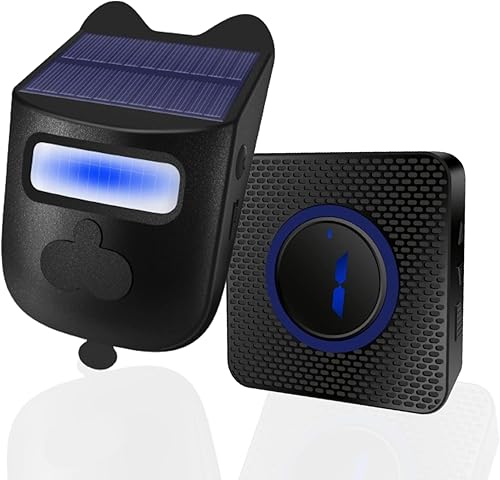 Miniatura 9 de Alarma solar inalámbrica para entrada de vehículos resistente a la intemperie, sensor de movimiento, timbre de timbre, sistema de alerta de