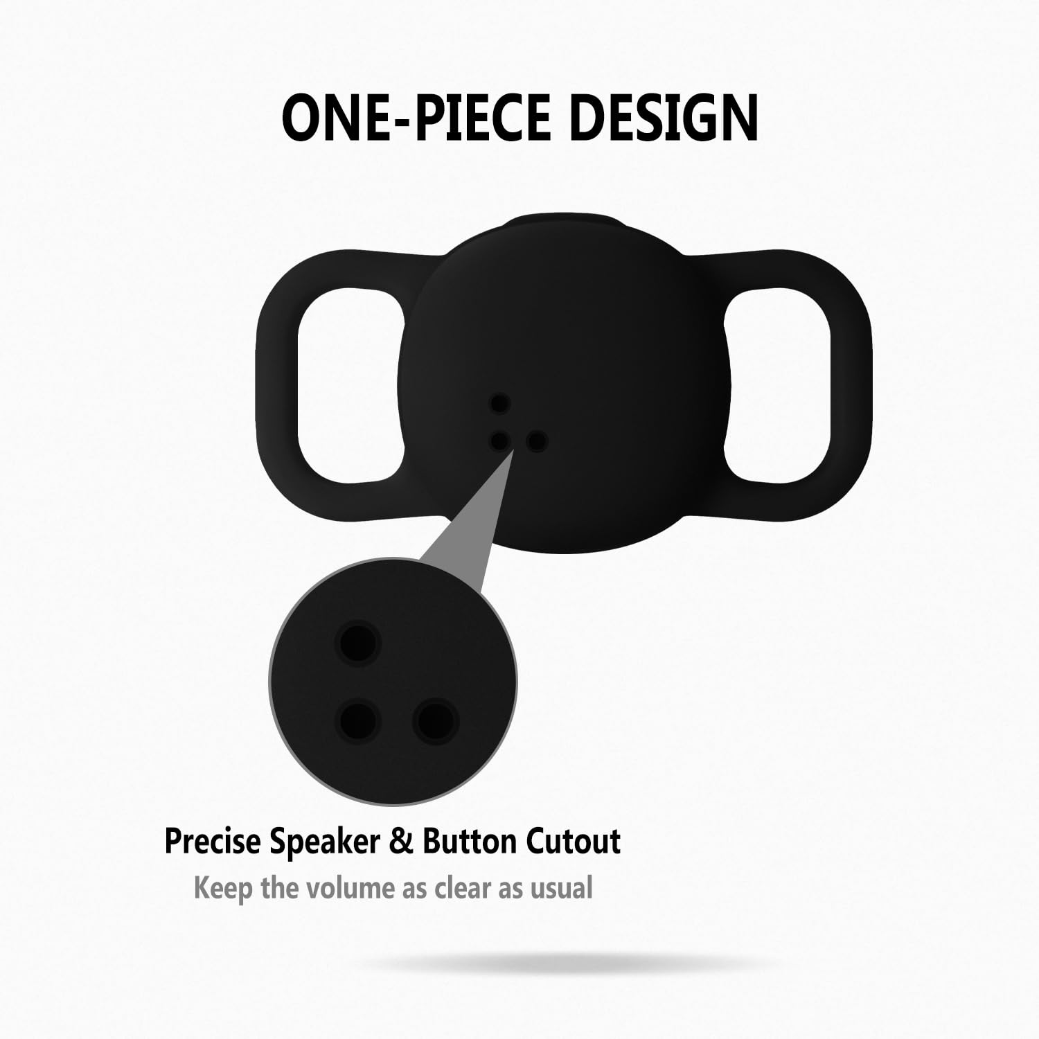 Geiomoo Silicone Case for Tile Sticker (2024) Tracker, Finder Tag Protective Cover for Pet Collar (Black)