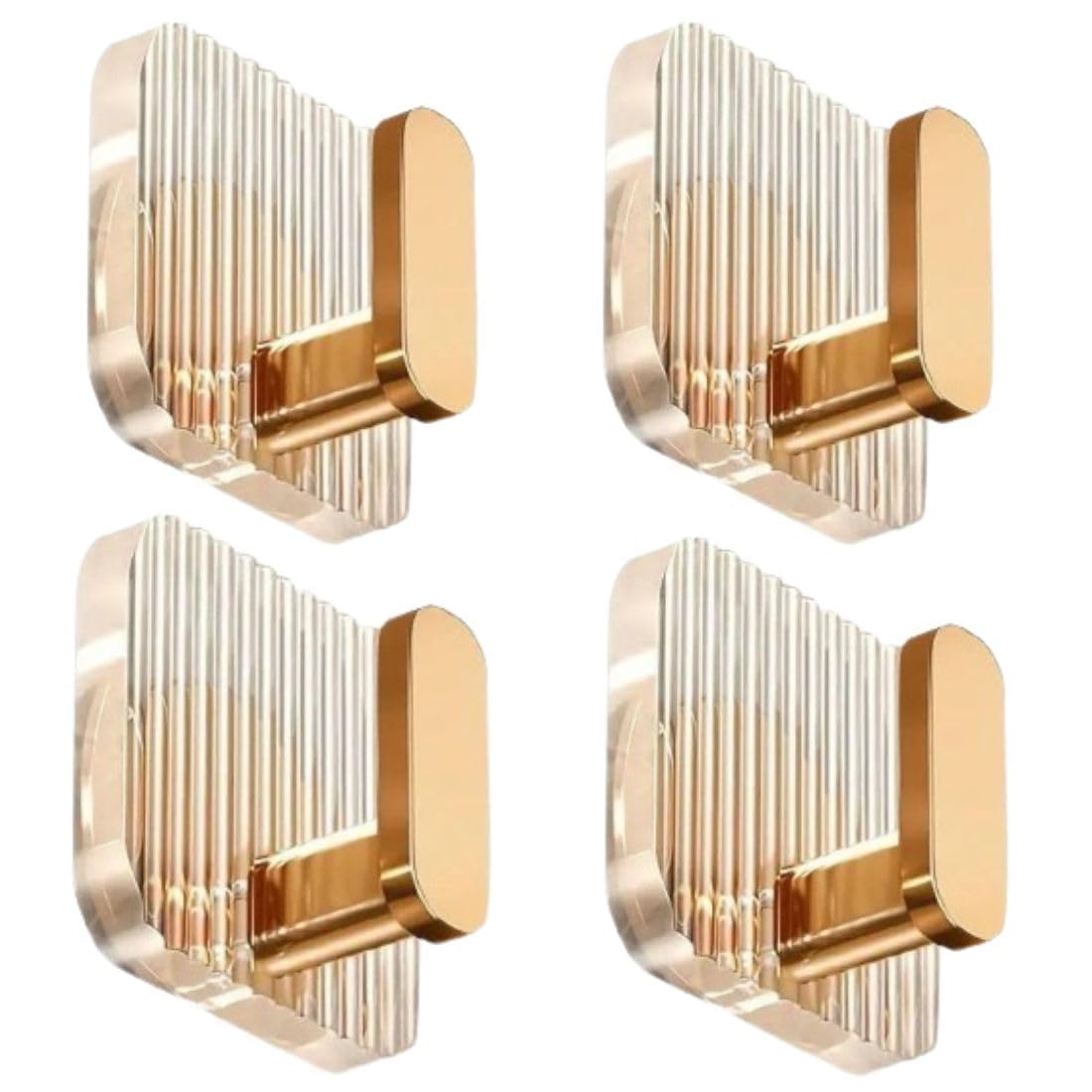 Sticker Adhesive Hooks – Heavy Duty Self Adhesive Towel & Wall Hooks Multipurpose Self Adhesive Hooks (Golden Square Wall Hook)-image-6