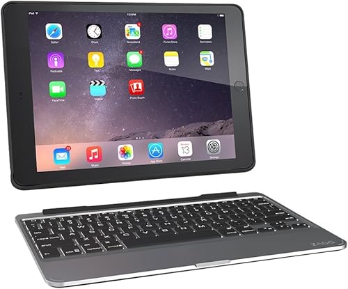 ZAGG Funda delgada ultradelgada con bisagras y teclado Bluetooth desmontable para Apple iPad Pro de 10.5 pulgadas de 5 generación 2017 y iPad Pro