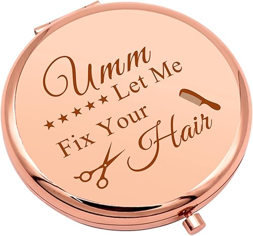 Miniatura 1 de Regalos de peluquería para mujeres, regalos de agradecimiento para estilistas, espejo compacto, regalo de peluquería, aparador de pelo, regalos de