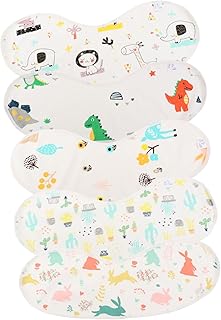 GARVALON Babador de bebê com 5 peças babador para bebê menino babador babador para bebê menina babador babador babador bebê menina babador toalha de mão bebê babador bebê dentição babador recém-nascido toalha de leite de algodão macio