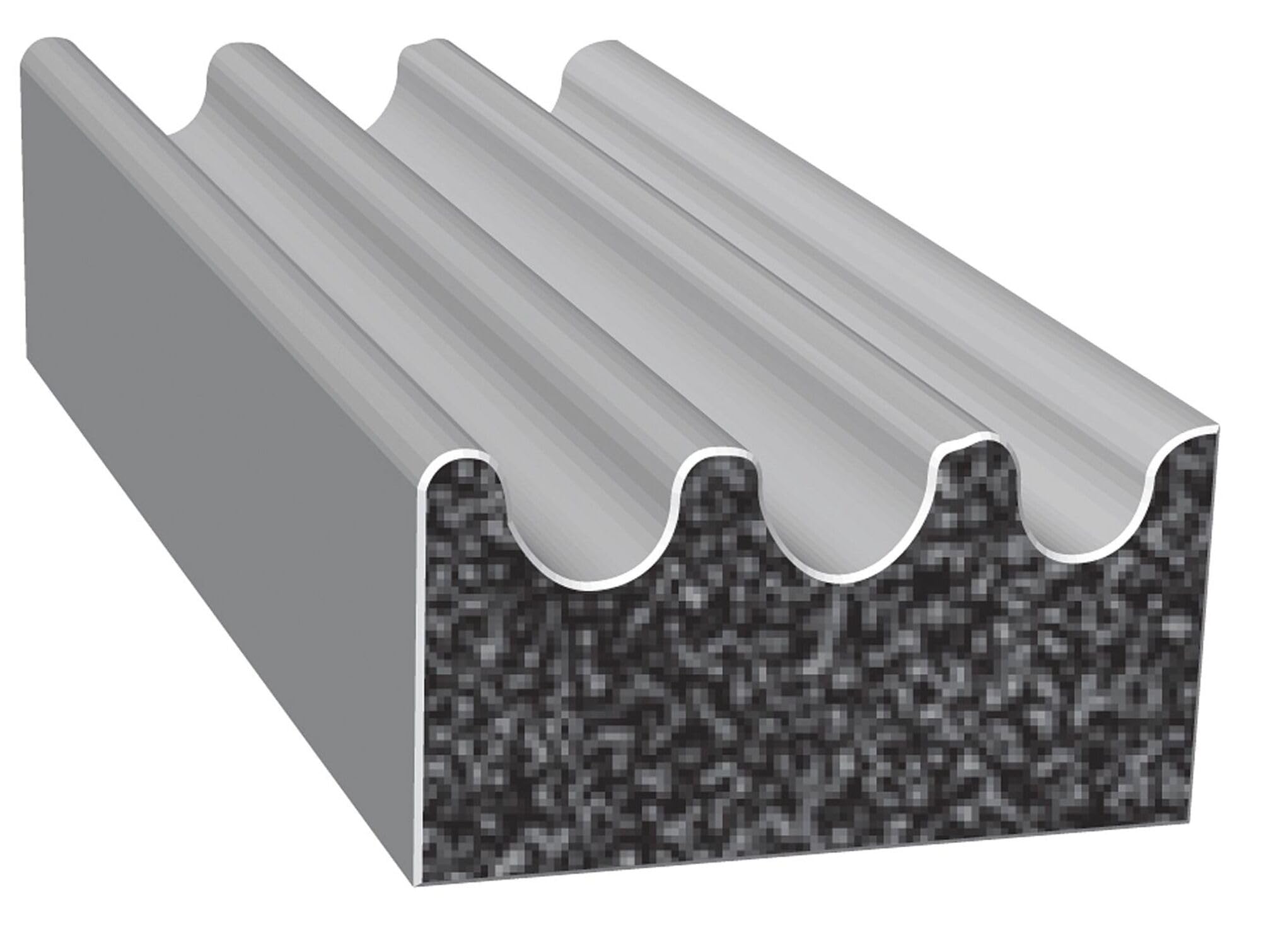 TRIM-LOK - X113HT-100 Trim-Lok Ribbed Rectangle Rubber Seal – .187