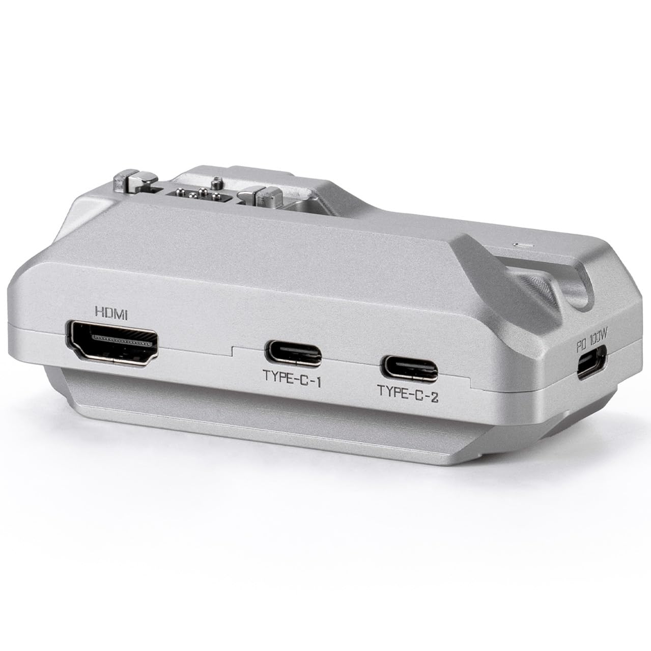 Tilta Khronos Hub USB-C a sgancio rapido (bianco titanio) - Porte HDMI | Monitoraggio audio | Supporto Arca sicuro | Prestazioni versatili ad alta velocità per unità SSD