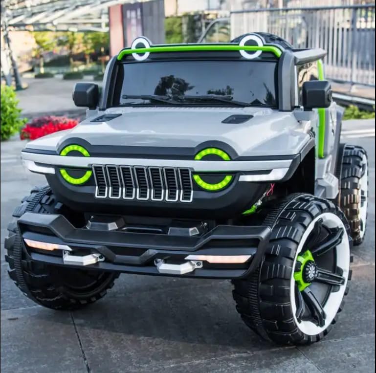 Shipeeship Big Size 4x4 Battery Operated RIE on Jeep| Electric Toy Rechargeable Battery Jeep with Music, Lights and Bluetooth Remote Control| 2 Seater Kids Electric Jeep (Grey-Green) (B0DFZQ1DNC) Amazon Price History, Amazon Price Tracker