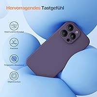 Vista 723 de Miracase Funda diseñada para iPhone 13 Pro Max con protector de pantalla, [forro de microfibra suave antiarañazos], funda protectora de silicona