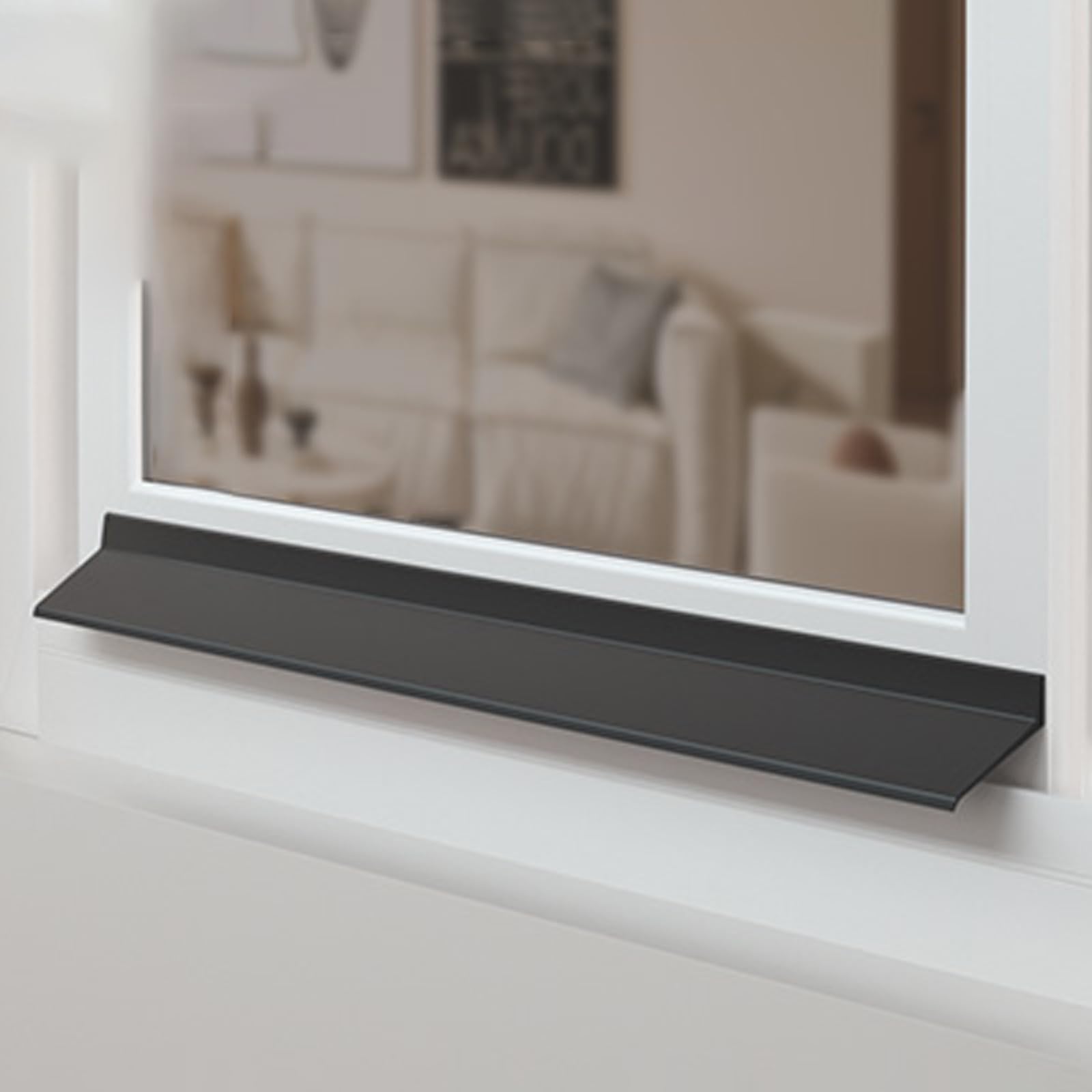 Estdkmnos Width-4.5Cm Window Outer Edge Rain Shield， Window Rain Deflector Drip Cap Self-Adhesive Rubber Black 1-5M(,5M)