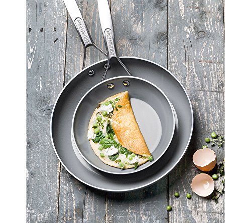 GreenPan Paris Pro Hard Anodized Healthy Ceramic Nonstick, 8" and 10" Frying pan Skillet Set, PFAS-Free, Dishwasher Safe, Grey by GreenPan - Image 2