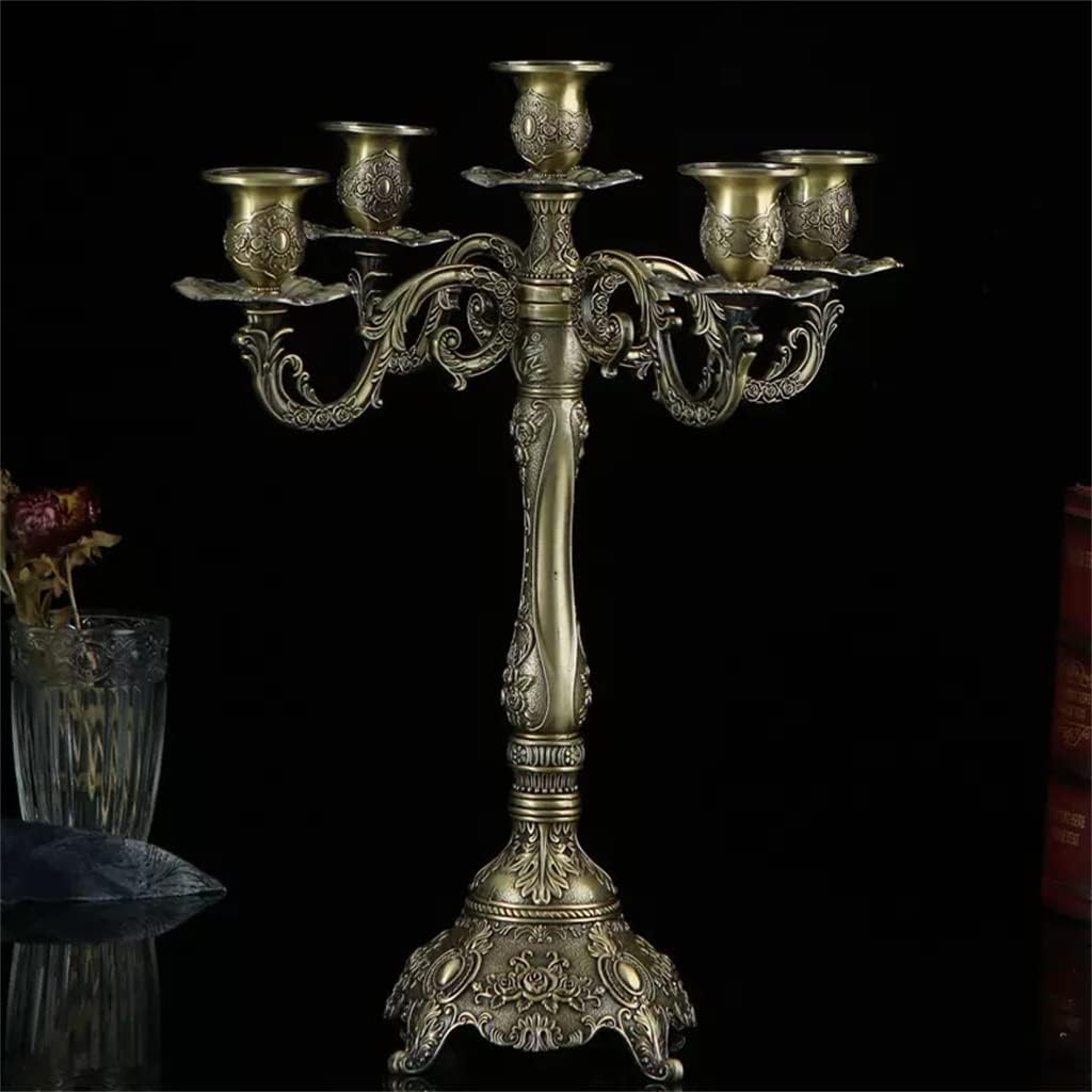 Classical European Home Alloy Candle Table Retro Ornaments Wedding Decorations Candlelight Dinner Candlestick