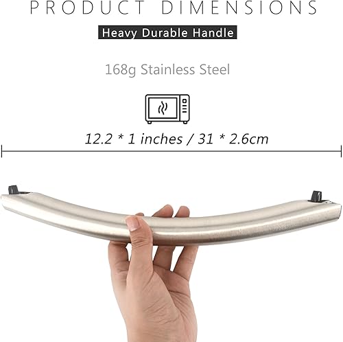 Miniatura 5 de DE94-02933A - Manija de puerta para microondas, compatible con microondas Samsung, sustituye a AP5622966, 2448710, DE64-02522A, PS4239327, piezas de