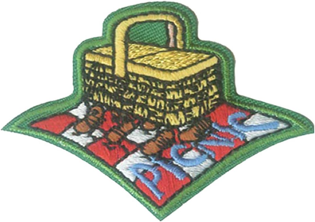 12 Pieces 2" Activity Scouts Applique Fun Patches, Outdoors & Seasons - Outdoor Fun (Picnic 1)
