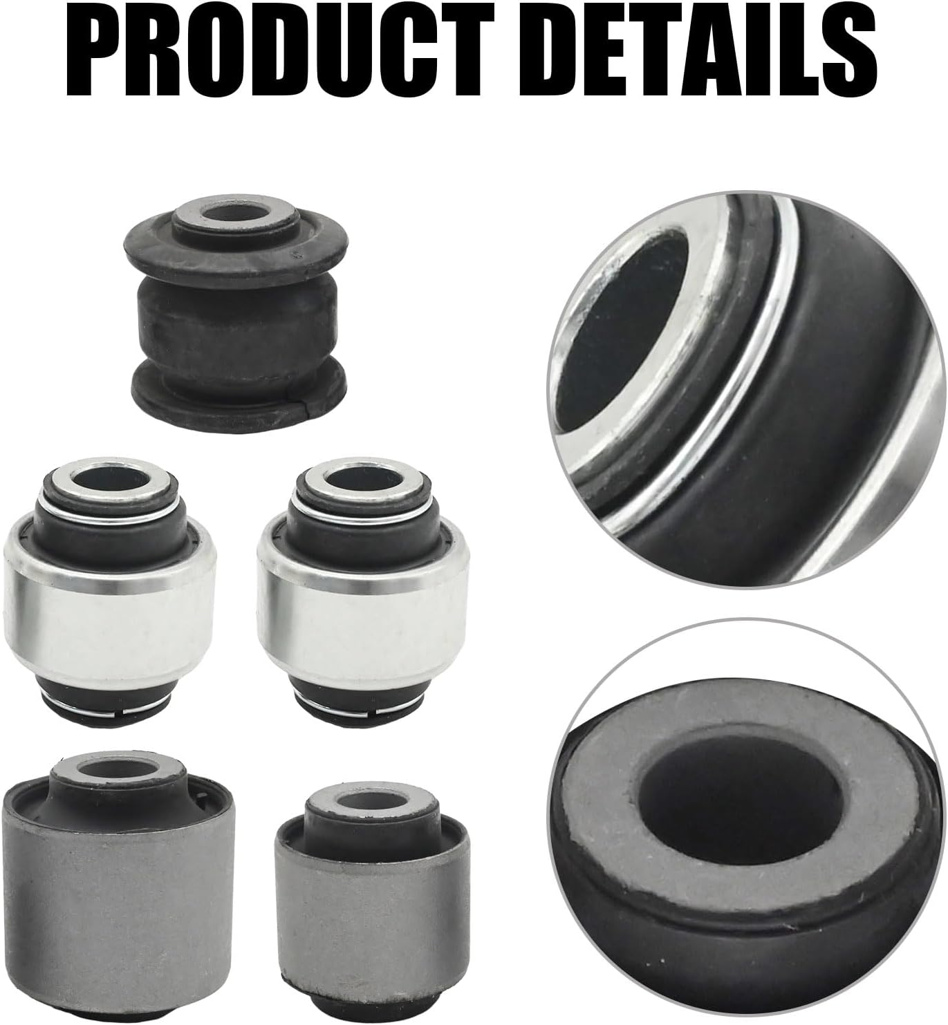 5Pcs 523-318 Suspension Knuckle Bushing Kit, Replacement for Ford Explorer 2011 2012 2013 2014 2015 2016 2017 2018, Left and Right Side
