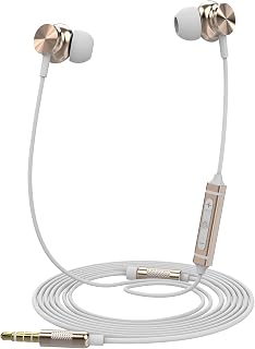 Betron BS10 Earphones Wired Headphones In Ear Noise Isolating Earbuds with Microphone and Volume Control Powerful Bass Driven Sound, 12mm Large Drivers, Ergonomic Design