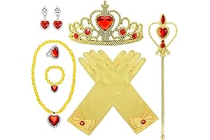 Belle Crown for Girls - Princess Tiara Gloves Dress Up Accessories Beauty...