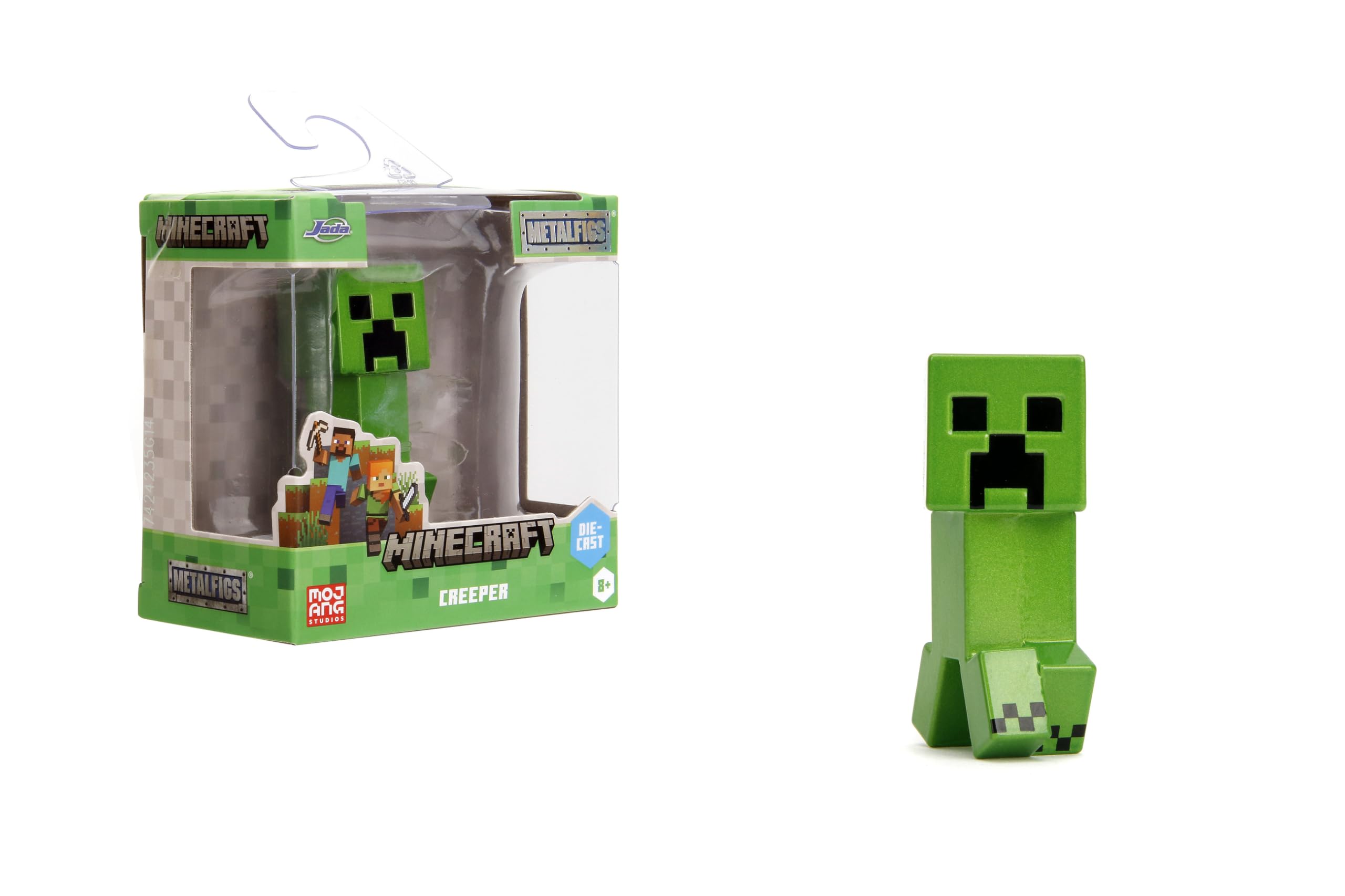 Jada Toys Minecraft Figure - 1 Collectible Figure (Creeper) Made of Metal for Fans and Children from 8 Years, Approx. 6.5 cm