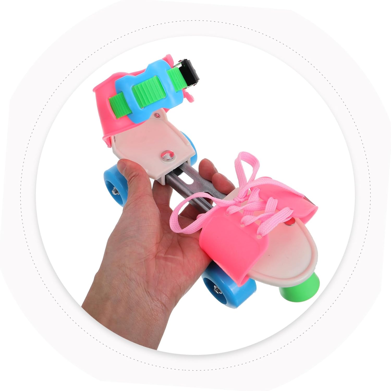 Adjustable Roller Skates for Boys Double Row Wheels Quad Skates with Growth Fit for Ages Easy Use Indoor Outdoor Artistic Skating Shoes with Brake