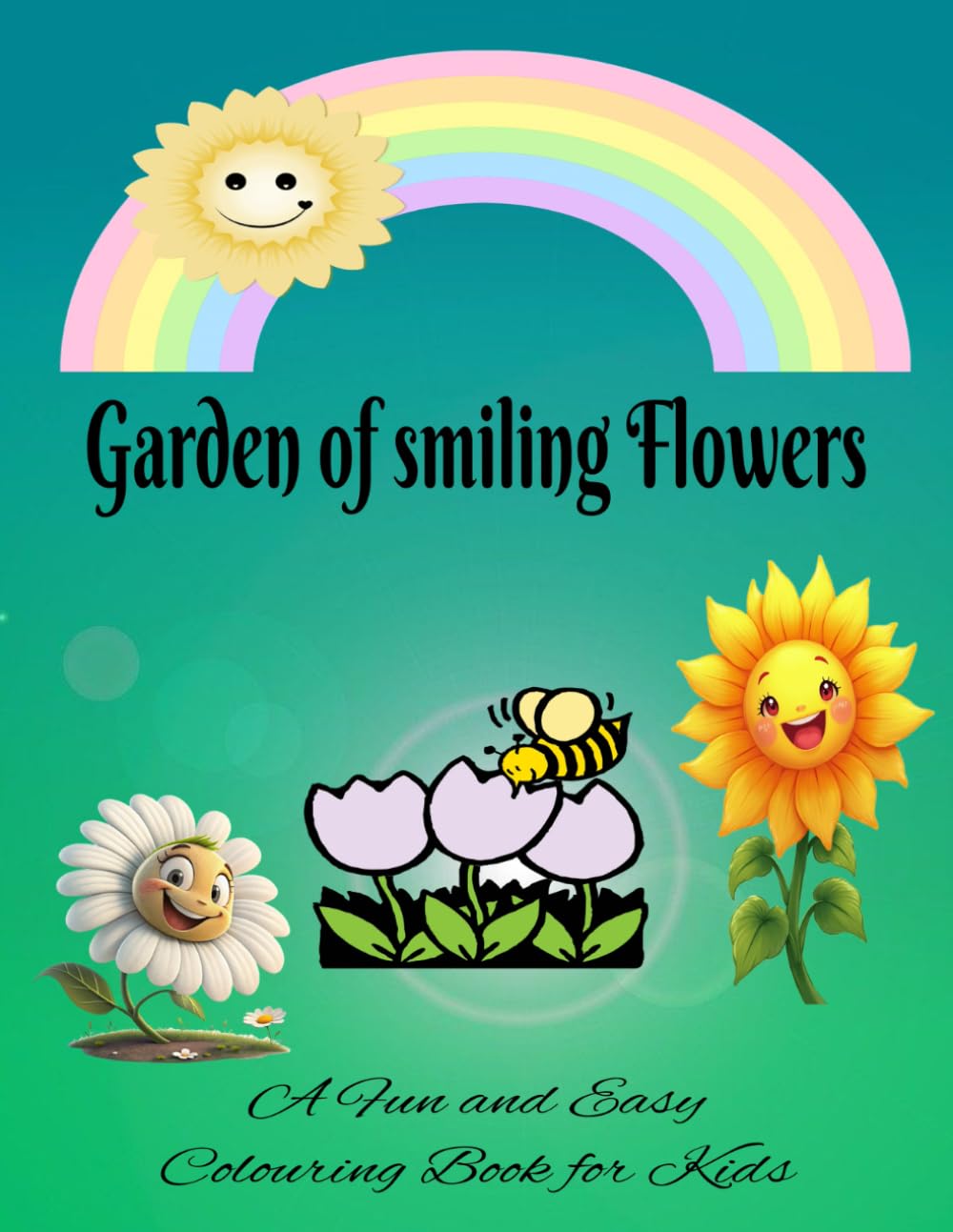 Garden of Smiling Flower- Colouring Book for Kids