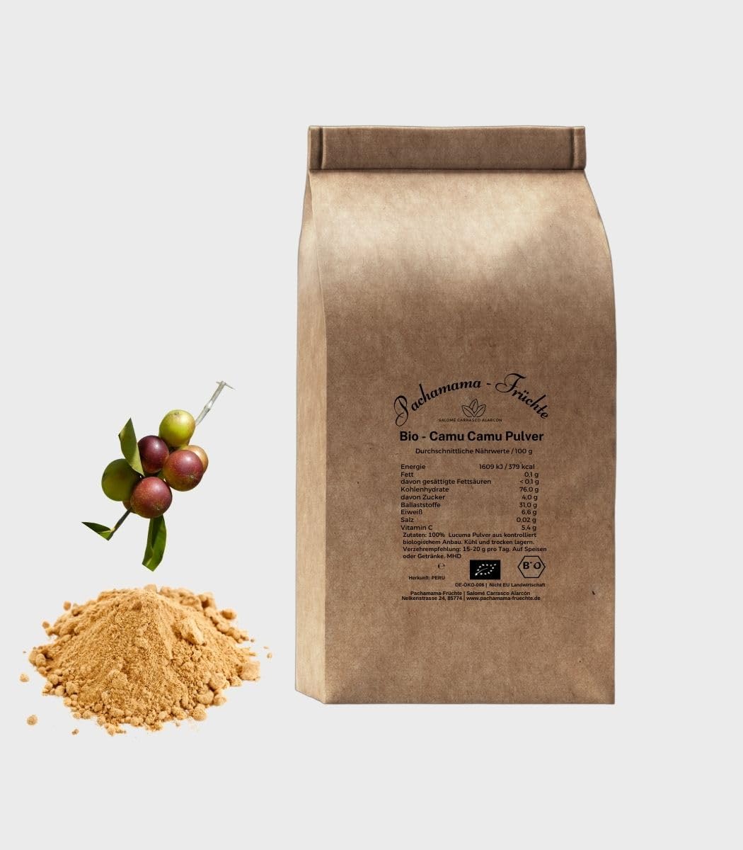 5 kg BIO Camu Camu Pulver – 100% naturrein aus Brasilien – hoher Vitamin C - Ohne Zusatzstoffe – Superfood aus kontrolliert biologischem Anbau