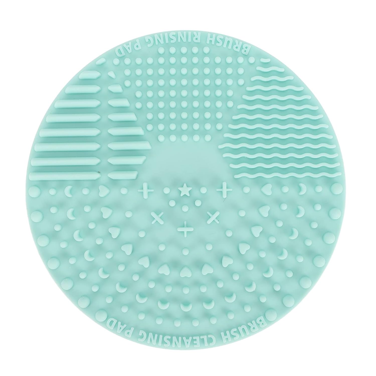 10pcs Silicone Makeup Brush Cleaning Mat, Portable Round Cosmetic Brush Cleaner Pad with Textured Surface for All Brush Types and Sponges, Reusable Makeup Brush Clean Mat for