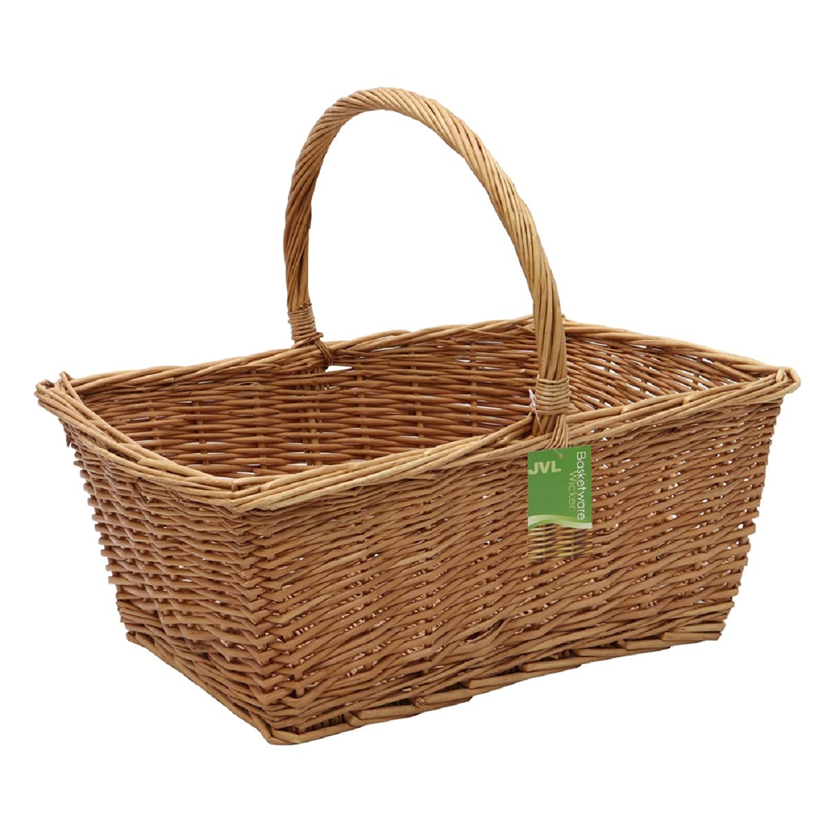 JVL 15-441 Steamed willow wicker hamper picnic shopping basket