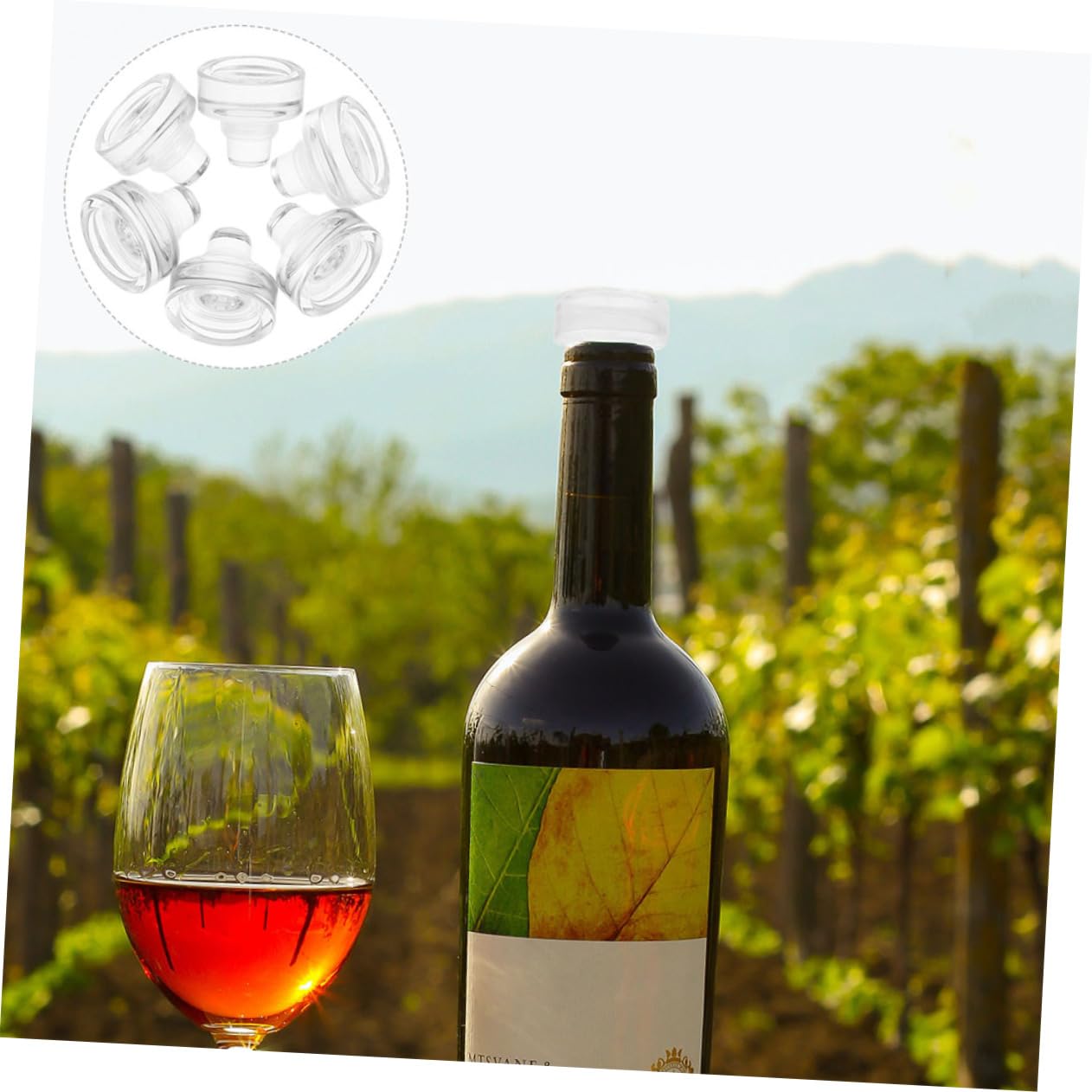 Hemobllo 12pezzi Tappi in Vetro Forma di T per Vino Ermetici e Riutilizzabili Confezione per Bottiglie di Vino