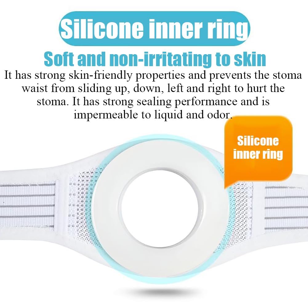 Cinturón de Soporte para ostomía, para Bolsa de ostomía Fija Previene la Hernia paraestomal Cinturón de Soporte para Hernia Unisex Cinturón para Hernia,4.5cm