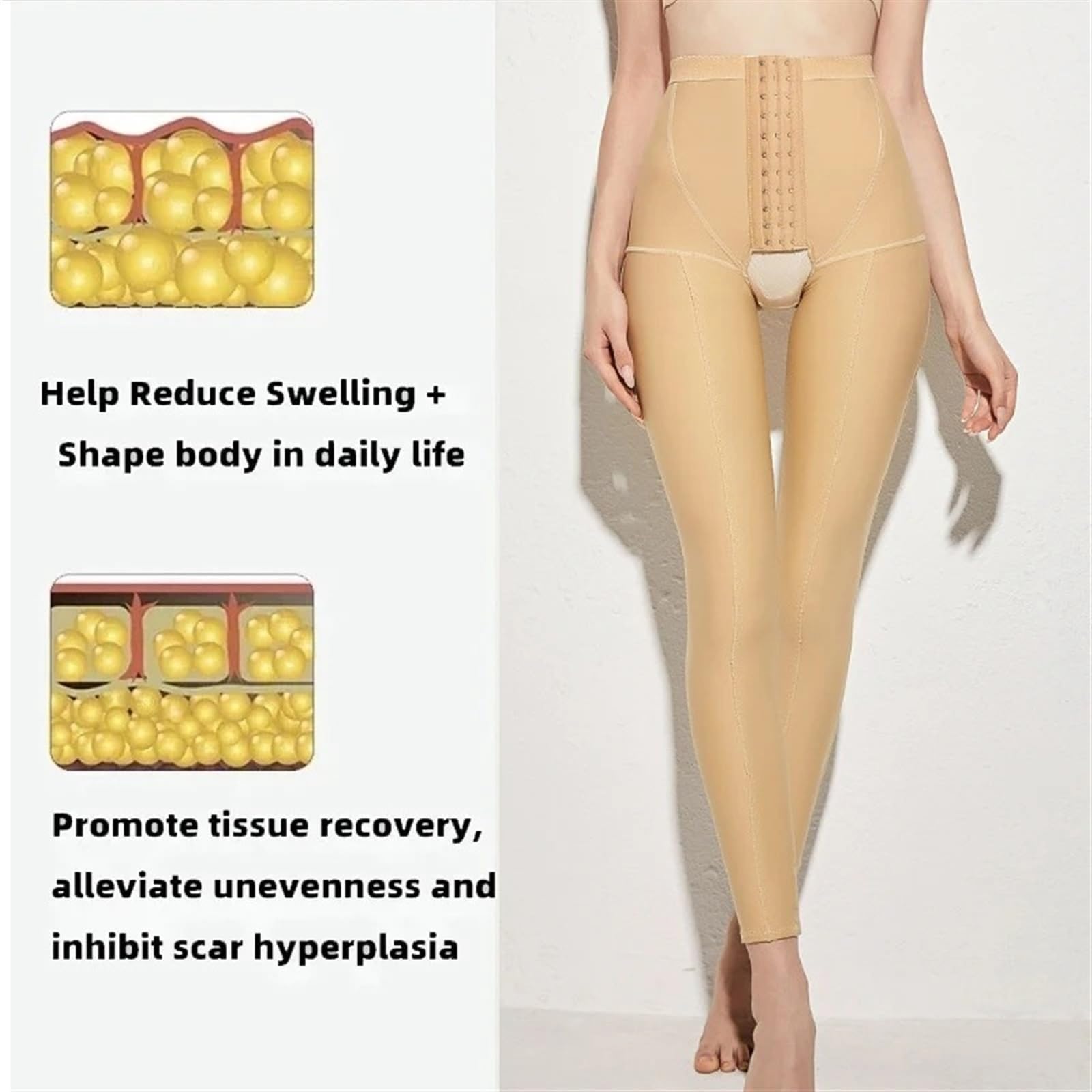 HLTYGWX Damskie spodnie Shapewear Liposukcja pooperacyjna Kompresja po porodzie Udo Szczuplejsze udo
