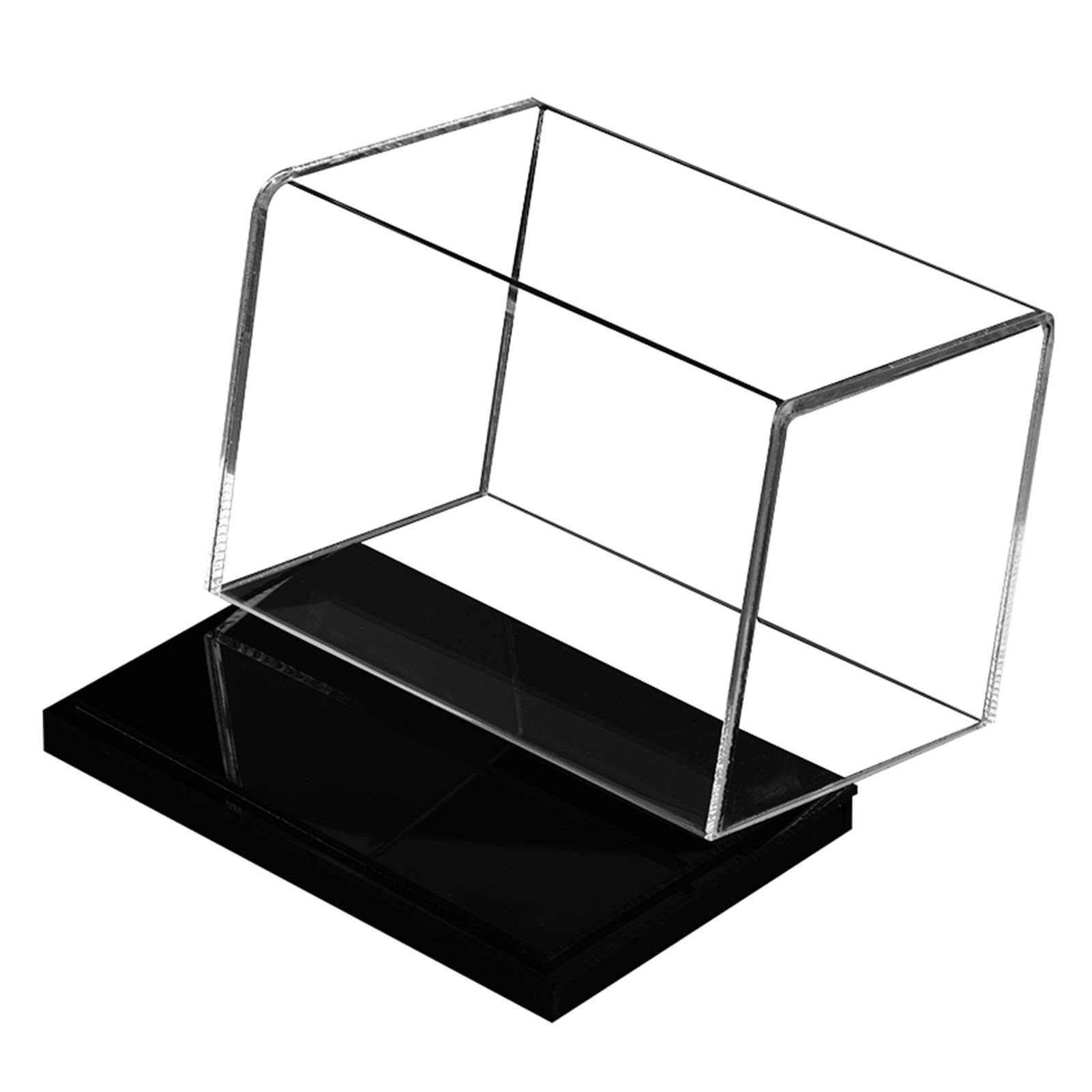 Clear Acrylic Organizer Box, Acrylic Display Case Black Base Clear Board Multiple Sizes(25x25x25CM)
