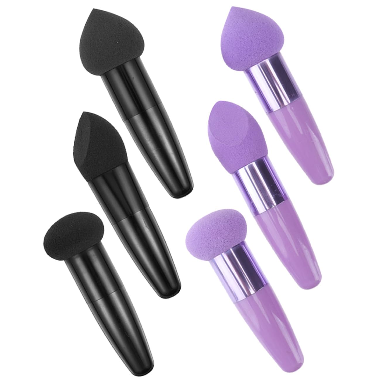 POPETPOP 6 Stück Make Up Schwämme aus Latex mit Griff Tragbare und Zarte Schminkstifte in Stiftform für Arten von Kosmetik