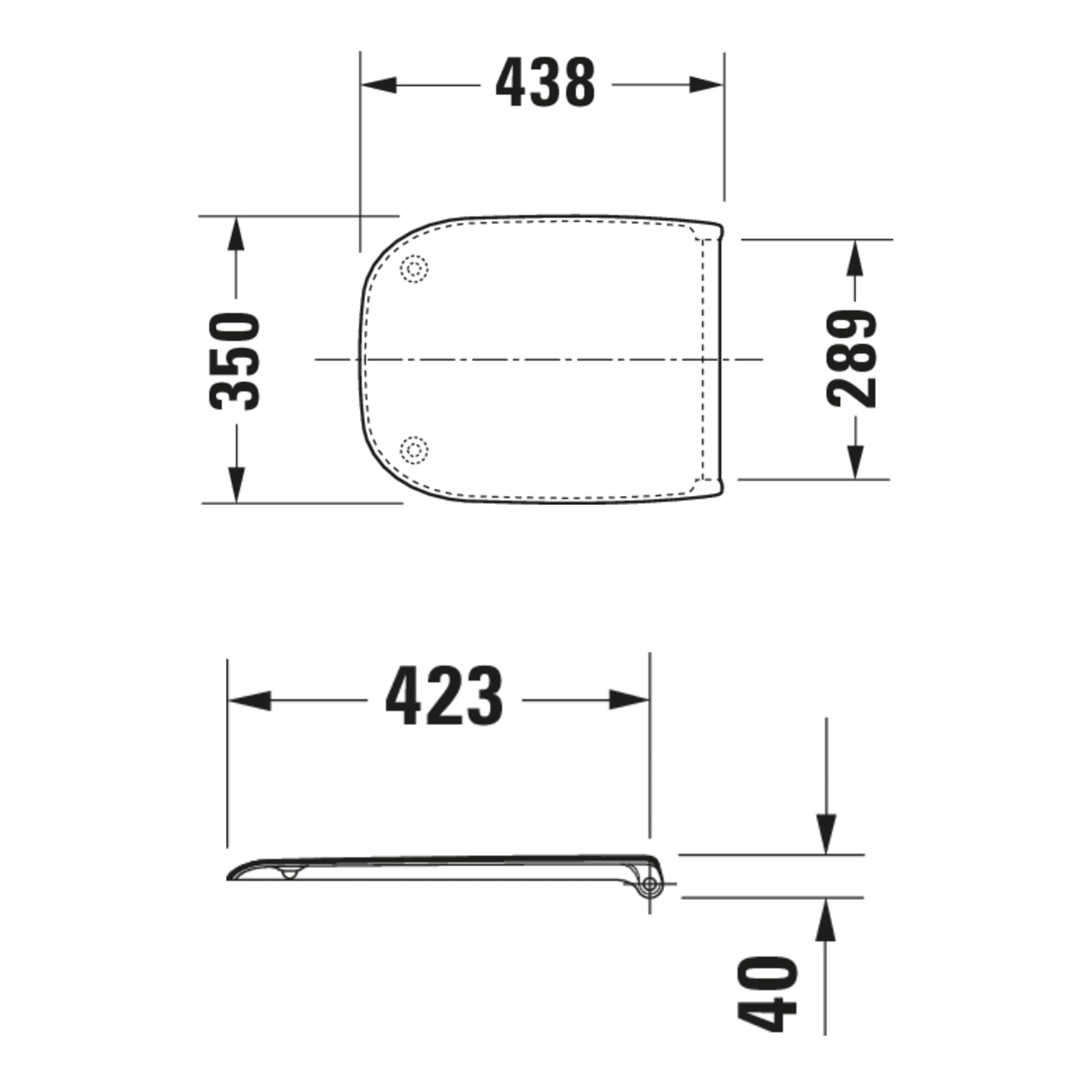 Duravit D-Code tapa WC compacto, tapa de wc con mecanismo de cierre suave y lento, asiento de inodoro de urea duroplast, tapadera wc con bisagras de acero inoxidable, tapa de inodoro blanco