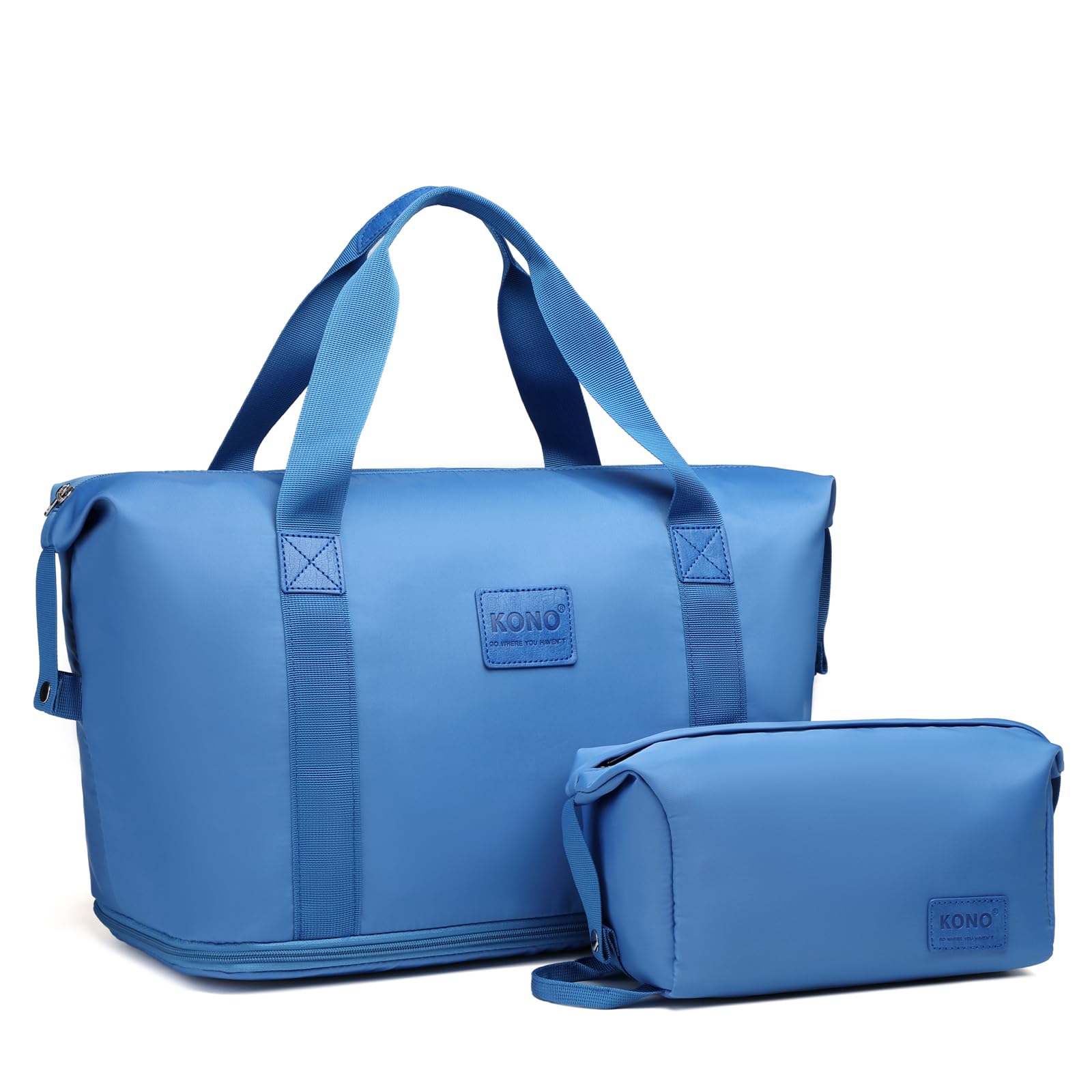 Kono Bolsa de Mano de Cabina Ryanair 40x30x20, Maleta de Viaje Ligera Impermeable y Plegable, Bolsa de Fin de Semana con Compartimento para Zapatos, Deporte, Gimnasio, Maternidad