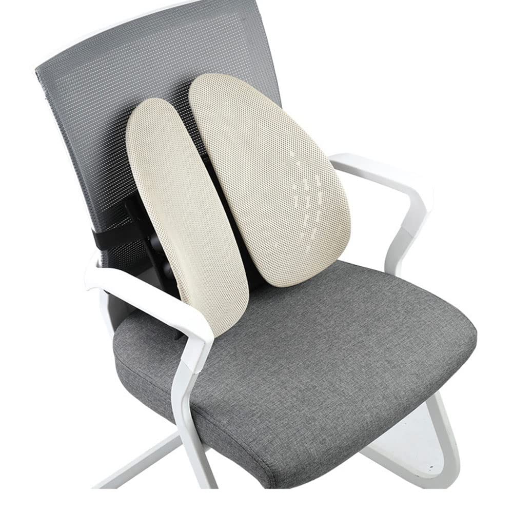 Suave Espuma de Memoria Asiento de la Silla Soporte Lumbar Amortiguador de la Almohadilla for el Ministerio del Interior del Coche(Blue,White)