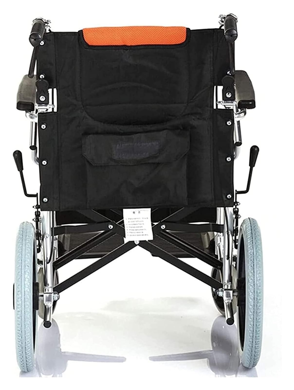 Wózek inwalidzki, składany wózek inwalidzki, wózek inwalidzki sport dla dorosłych ręczny samobieżny składany wózek inwalidzki transportowy z hamulcami ręcznymi i torbą do przechowywania