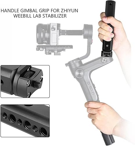 Miniatura 2 de Mango Grip Gimbal Grip, con orificios roscados de 1/4 3/8" estabilizador para monitores de cámara -Tech Lab, Cold Shoe, WEEBBILL-S Accesorios