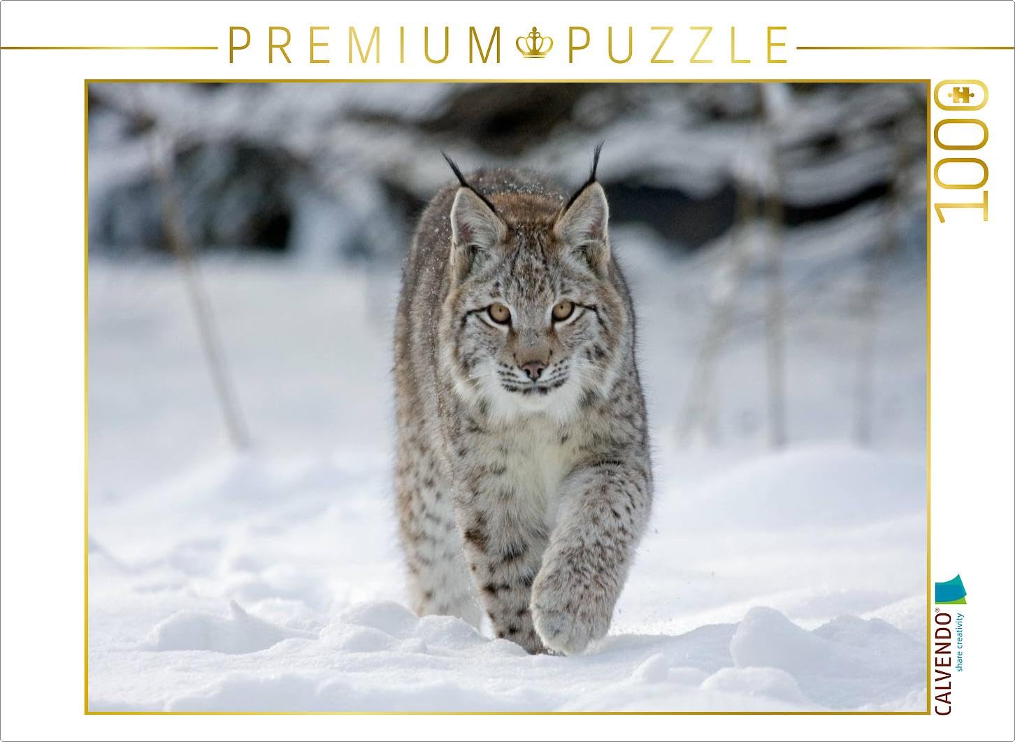 CALVENDO Puzzle Lynx Courant dans la Neige 1000 Pieces 64 x 48 cm from Wilfried Martin