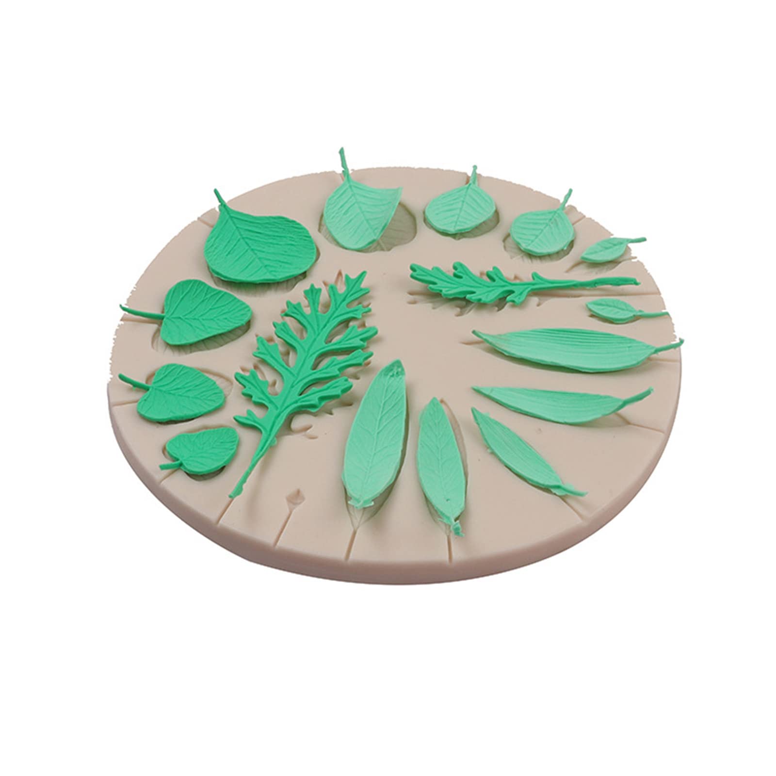 Tsophreniq Leaves Shaped Fondant ​Molds Baking Chocolate 2 Colors Baking Gadgets Silicone for Cake Decorating Silicone Fondant Molds Leaves