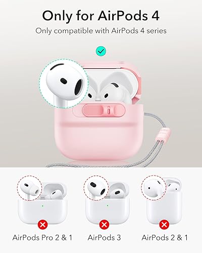 Miniatura 96 de ESR Funda para AirPods Pro (2023/2022/2019, 2ª/1ª generación), compatible con Airpods Pro 2 (cable USB-C/Lightning), listo para MagSafe, bloqueo