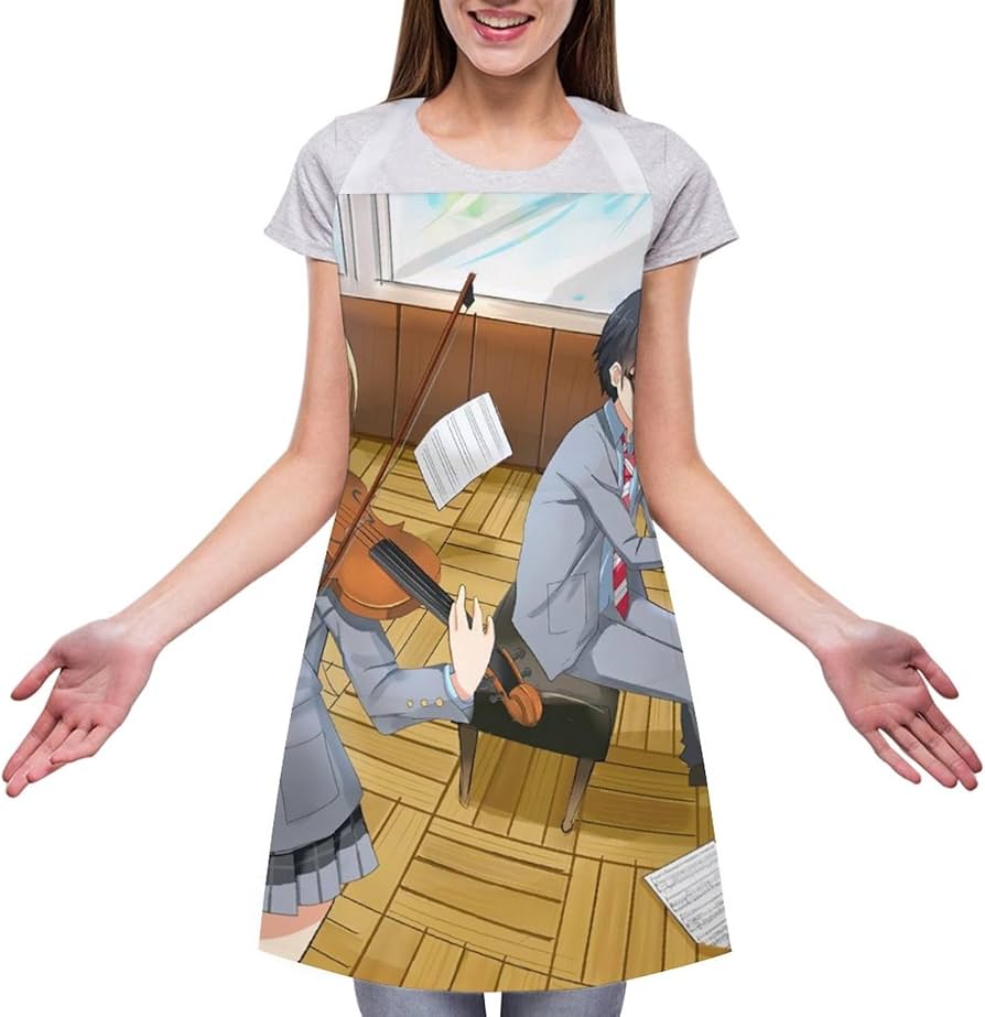 Amazon|Dreow Adult Apron-ordinary 四月は君の嘘 漫画 アニメの Amazon|Dreow Adult Apron-ordinary 四月は君の嘘 漫画 アニメの