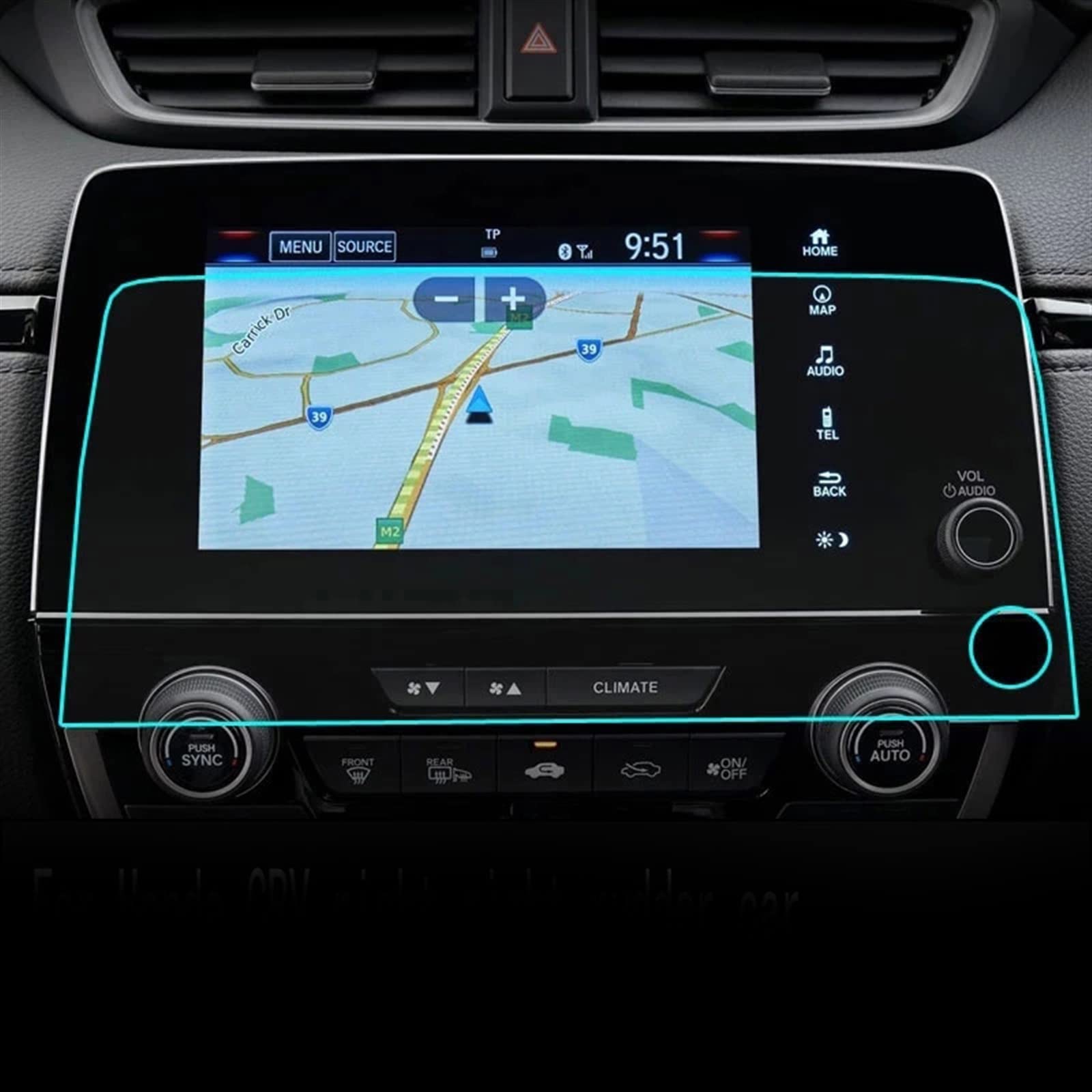 Protection écran GPS Honda CR-V anti-rayures film autoradio CHEVVY