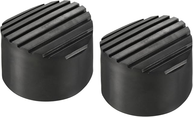MECCANIXITY Ladder Non-Slip Feet Mat 76mm ID Rubber Round Telescopic Ladder Accessories Pad Cover Cushion for Ladder Protection Black Pack of 2