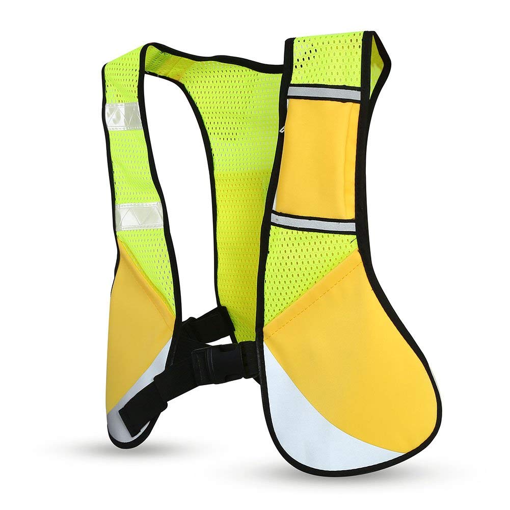 Odblaskowa kamizelka sportowa, 38 cm, wielofunkcyjna kamizelka odblaskowa do biegania 200 m, odblaskowa kamizelka do biegania, jazdy na rowerze, wędrówek