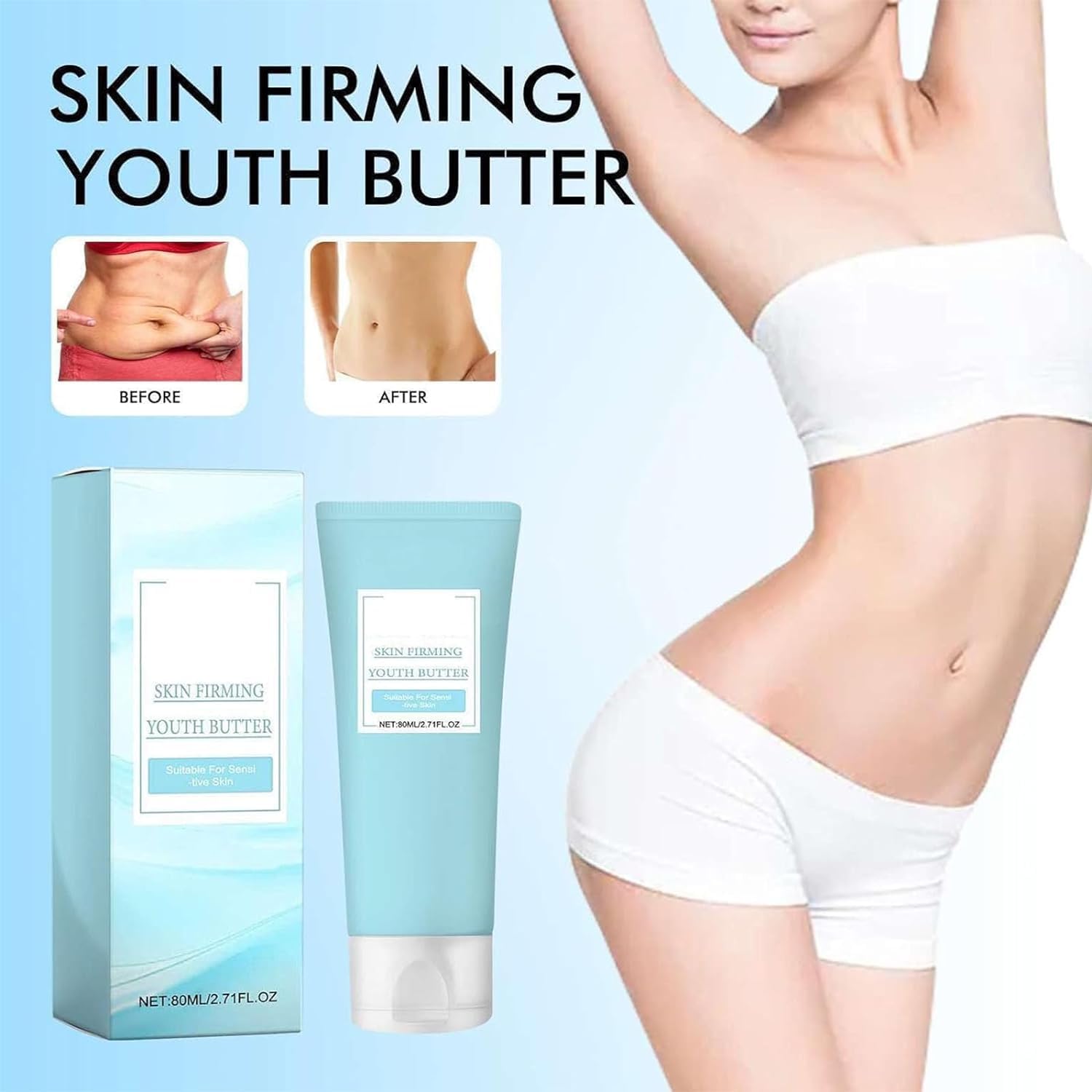 Luxelift Skin Firming Youth Butter,Firming Neck Cream for Crepey Skin Body Care Comfort,Tighten Lift Neck and body Cream ,Moisturizing,Tightening Skin Repair - Image 2
