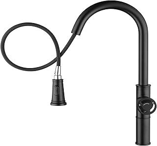 Xiaodong1 Robinet de cuisine, bec rétractable à double fonction, mélangeur d'évier de cuisine, rotation de 360 ​​degrés, style industriel, mitigeur de cuisine, mitigeur de cuisine, montage sur pont, l