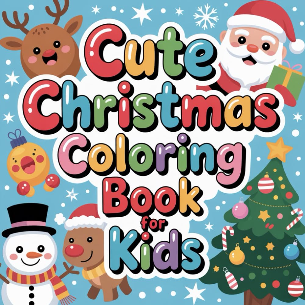 Christmas Coloring Book for Kids: Bring the magic of Christmas to life with 50 delightful coloring pages