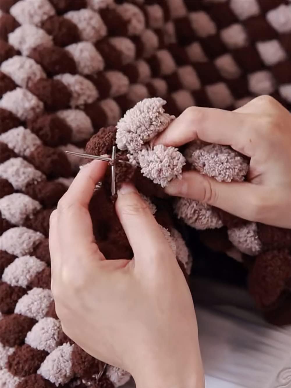 4 Balls Pomp-A-Doodle Yarn,100% Polyester Jelly Bean POM-POM Ball Yarn for Crochet Knitting Blanket Mat Pet Nest 600g (Bean Dream)