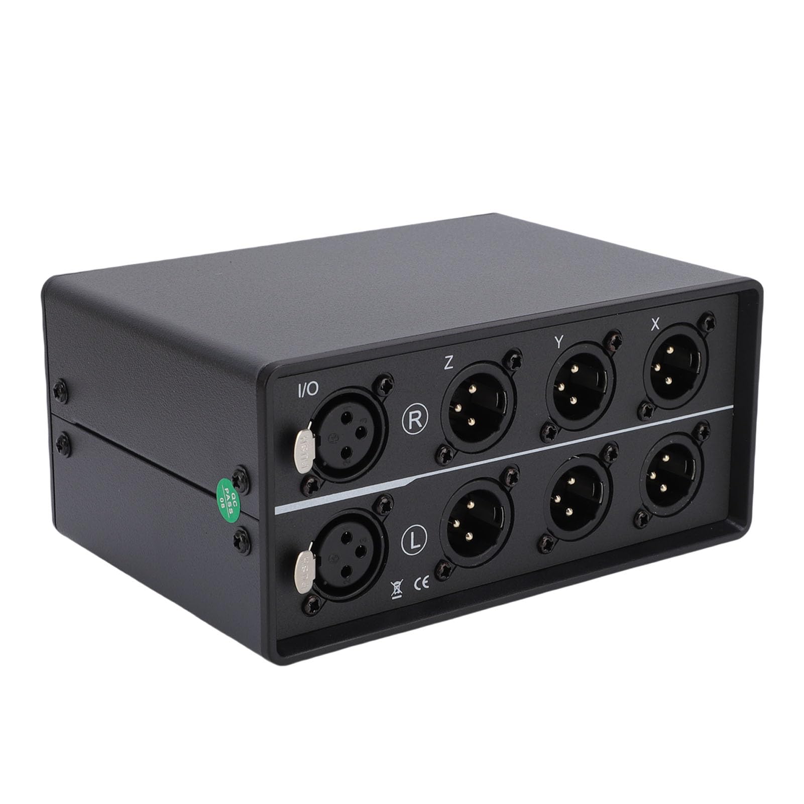 Yosoo Health Gear Convertidor de Sonido Balanceado Divisor de Sonido Estéreo Pasivo Conmutador XLR de 1 Entrada y 3 Salidas Carcasa de Aleación de Aluminio Conectores Chapados en Oro para