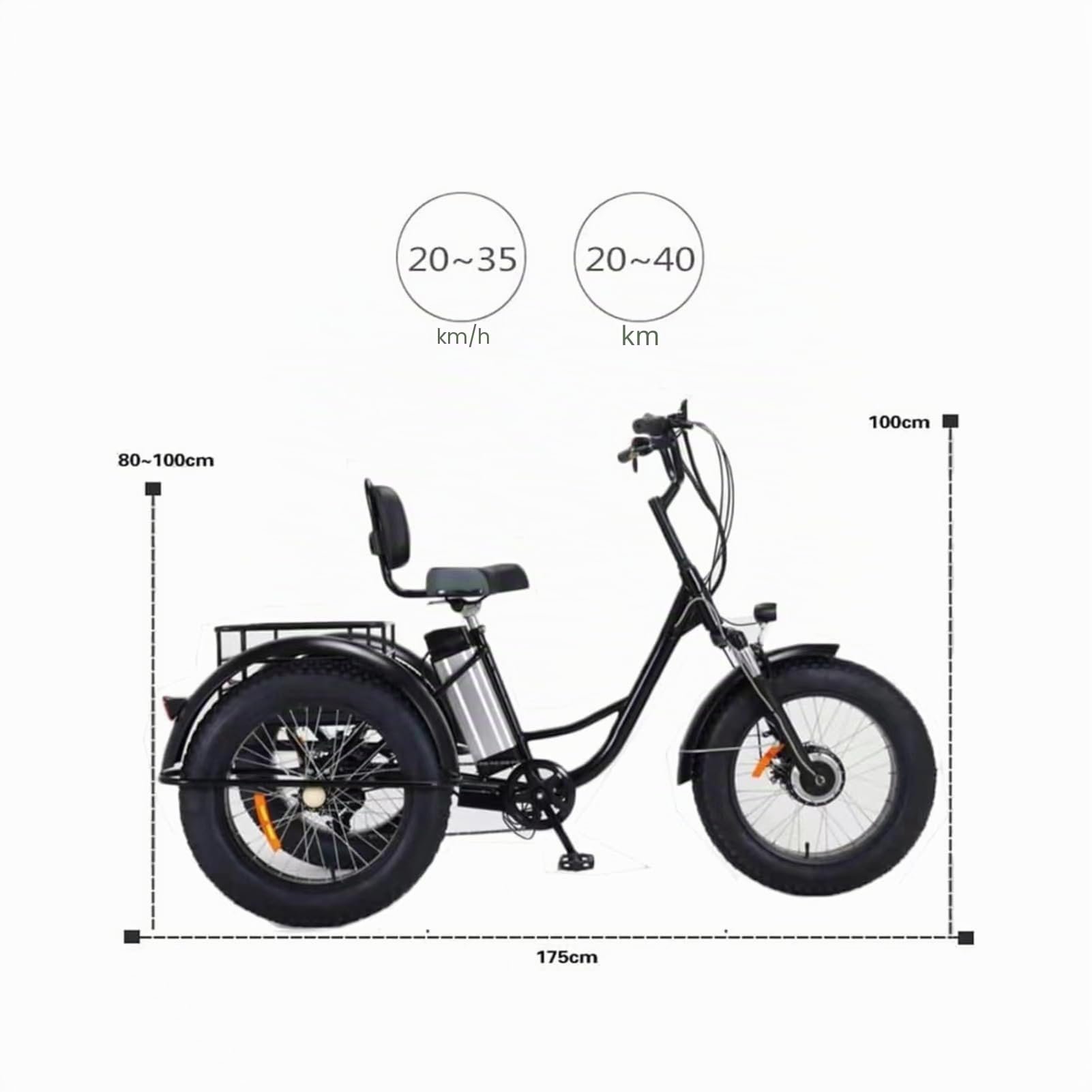 Tricycle Électrique Sans Piyan Par Gen Mai Gou - Vert Armée/Bleu Ciel