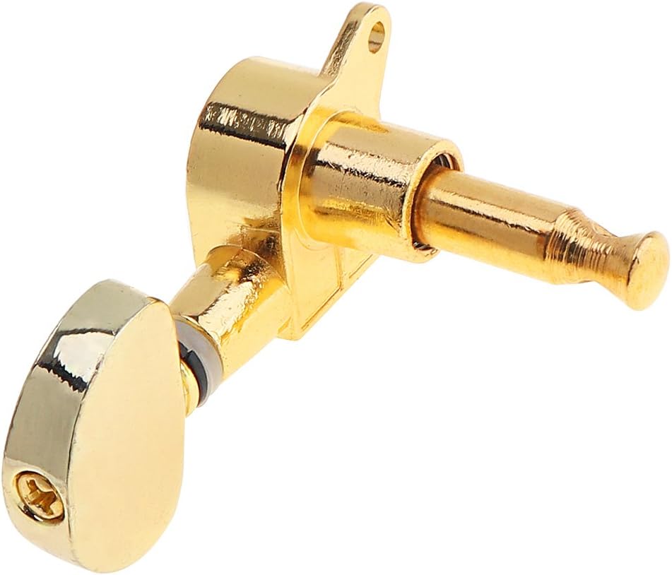 【The Best Deal】OriGlam 6pcs Gold Guitar Parts 3 Left 3 Right Tuners, 3L3R Chrome Tuning Key Peg, Guitar String Tuning Pegs Machine Head Tuners for Electric or Acoustic Guitar : Musical Instruments